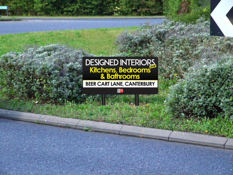 Designed Interiors Roundabout Sponsorship Sign in Kent